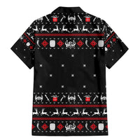 Viking Christmas Family Matching Mermaid Dress and Hawaiian Shirt with Fa La La La La Valhalla Quote and Longship Nordic Pattern - Wonder Print Shop