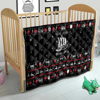 Viking Christmas Quilt with Fa La La La La Valhalla Quote and Longship Nordic Pattern - Wonder Print Shop