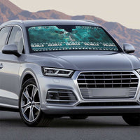 Viking Valhalla Christmas Auto Sun Shade with Norse Symbols Raven and Fa La La La Design - Wonder Print Shop