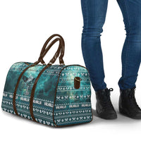 Viking Valhalla Christmas Travel Bag with Norse Symbols Raven and Fa La La La Design - Wonder Print Shop