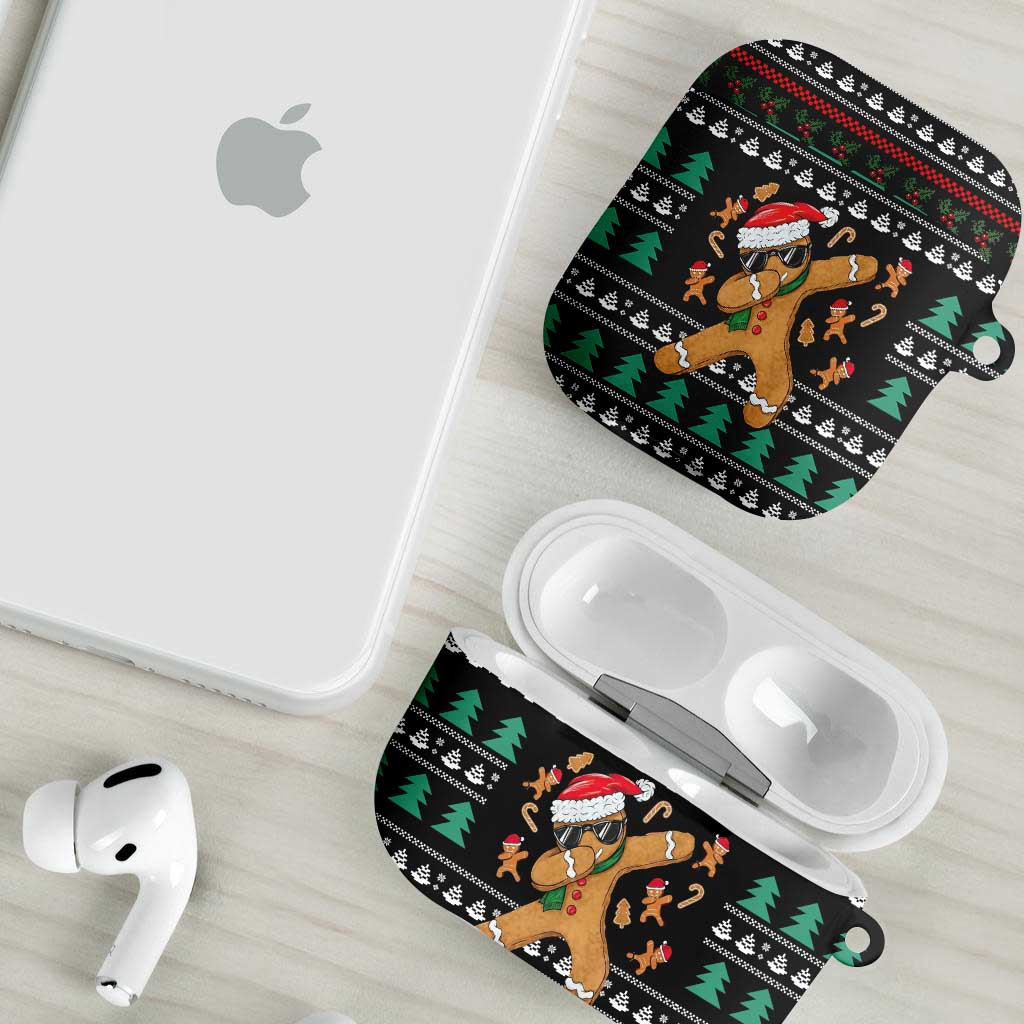 Funny Dabbing Gingerbread Holiday Party Jumper AirPods Case Xmas Holiday Patterns - Wonder Print Shop