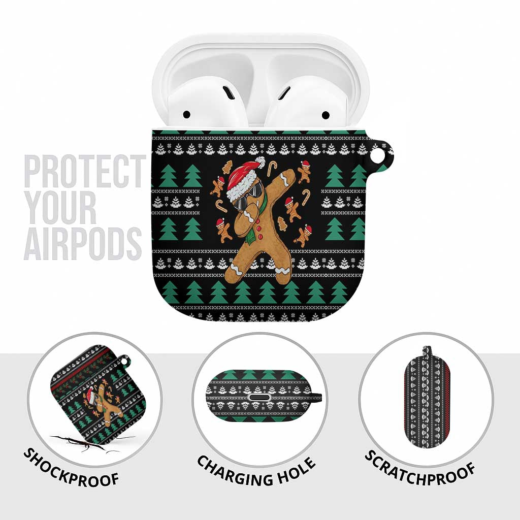 Funny Dabbing Gingerbread Holiday Party Jumper AirPods Case Xmas Holiday Patterns - Wonder Print Shop