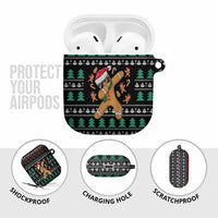 Funny Dabbing Gingerbread Holiday Party Jumper AirPods Case Xmas Holiday Patterns - Wonder Print Shop