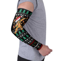 Funny Dabbing Gingerbread Holiday Party Jumper Arm Sleeves Xmas Holiday Patterns - Wonder Print Shop