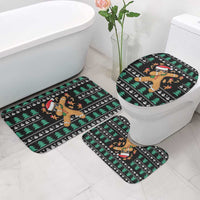 Funny Dabbing Gingerbread Holiday Party Jumper Bathroom Set Xmas Holiday Patterns - Wonder Print Shop