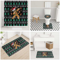 Funny Dabbing Gingerbread Holiday Party Jumper Bathroom Set Xmas Holiday Patterns - Wonder Print Shop