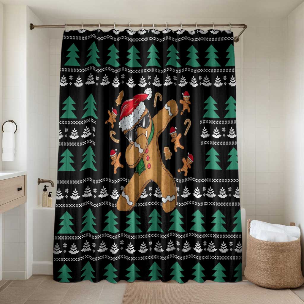 Funny Dabbing Gingerbread Holiday Party Jumper Bathroom Set Xmas Holiday Patterns - Wonder Print Shop