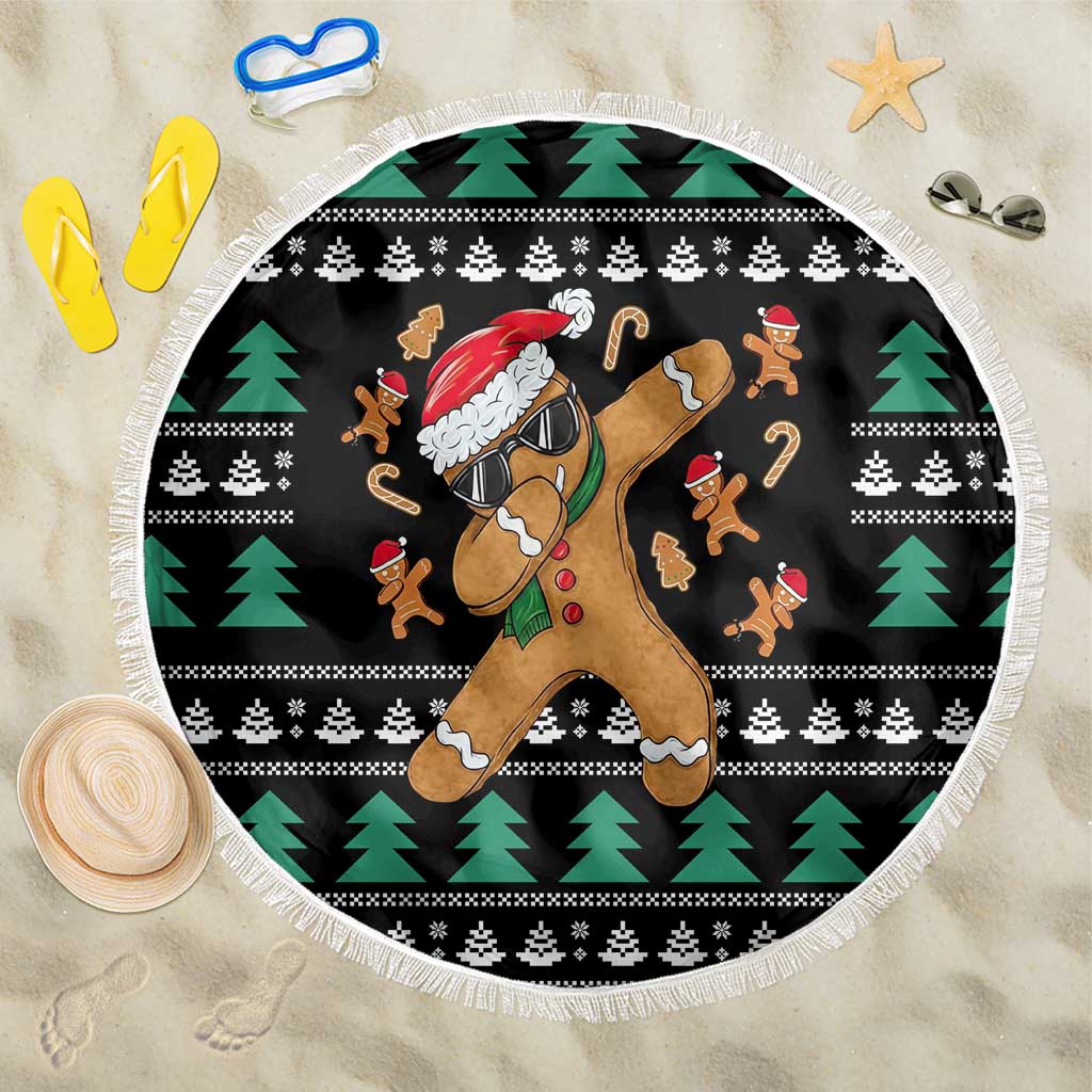 Funny Dabbing Gingerbread Holiday Party Jumper Beach Blanket Xmas Holiday Patterns - Wonder Print Shop