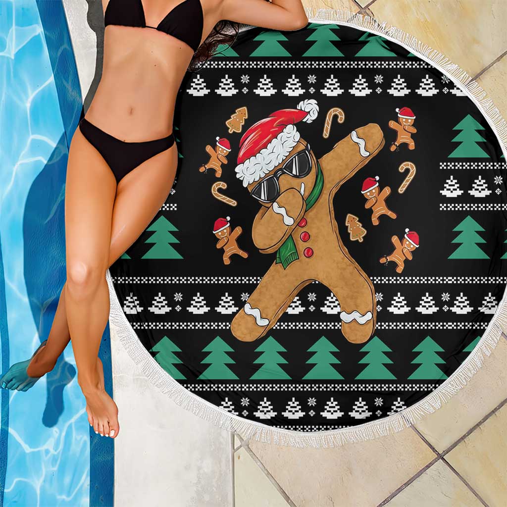 Funny Dabbing Gingerbread Holiday Party Jumper Beach Blanket Xmas Holiday Patterns - Wonder Print Shop