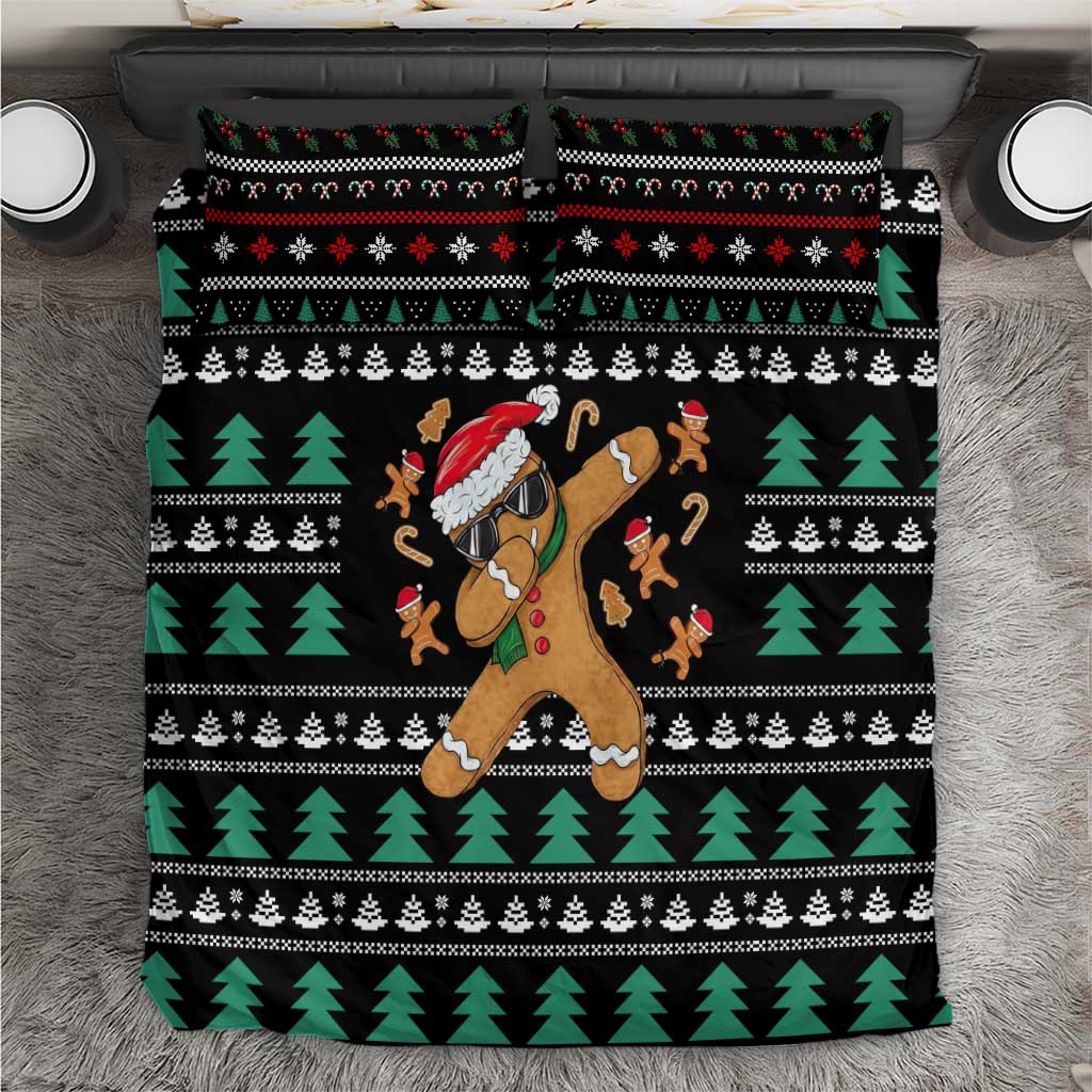 Funny Dabbing Gingerbread Holiday Party Jumper Bedding Set Xmas Holiday Patterns - Wonder Print Shop