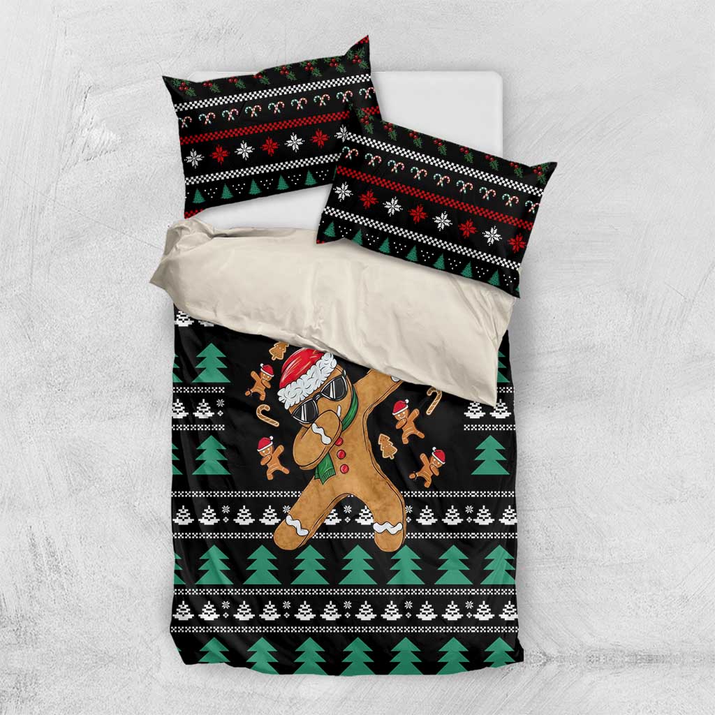 Funny Dabbing Gingerbread Holiday Party Jumper Bedding Set Xmas Holiday Patterns - Wonder Print Shop