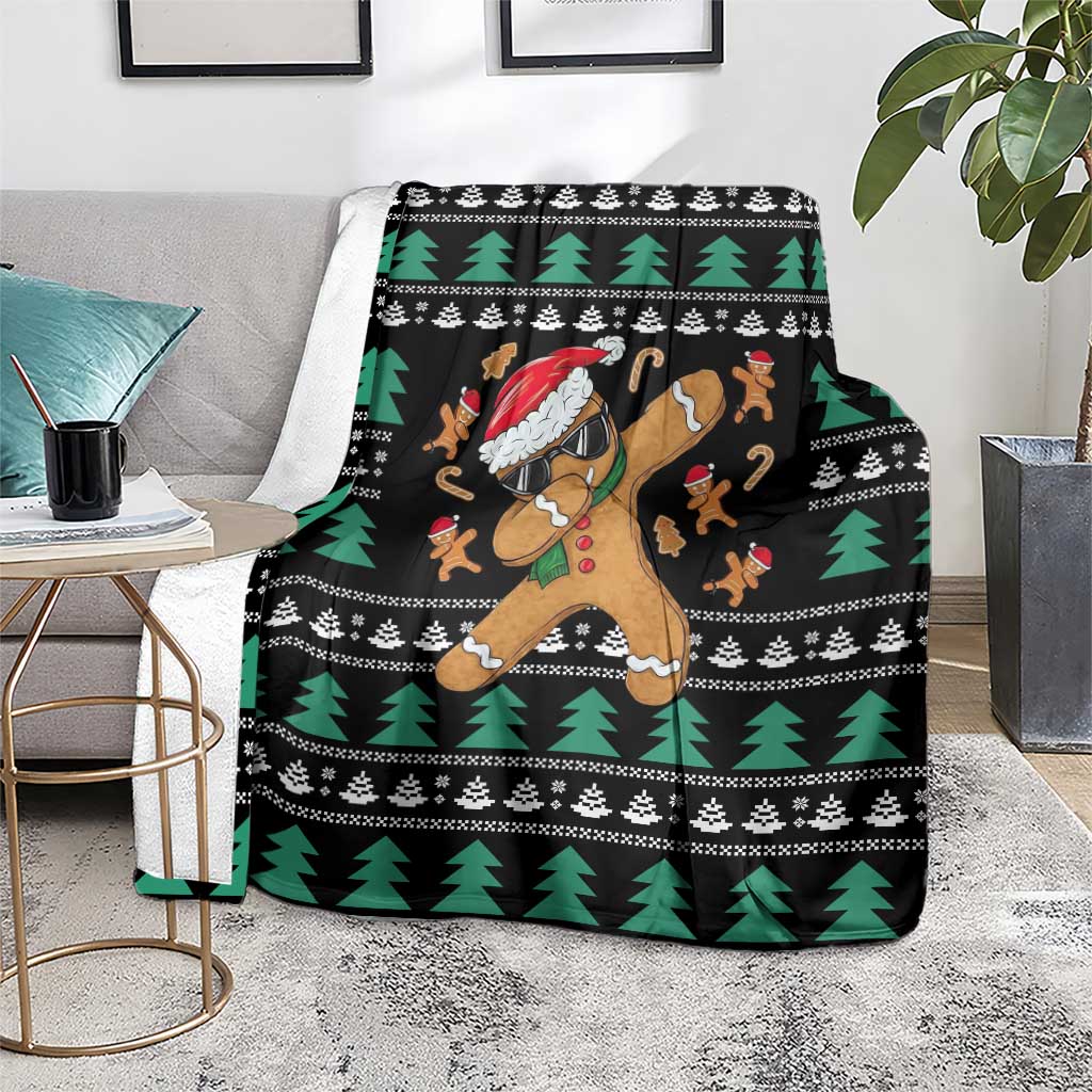 Funny Dabbing Gingerbread Holiday Party Jumper Blanket Xmas Holiday Patterns - Wonder Print Shop