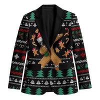 Funny Dabbing Gingerbread Holiday Party Jumper Blazer Xmas Holiday Patterns - Wonder Print Shop
