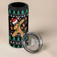 Funny Dabbing Gingerbread Holiday Party Jumper 4 in 1 Can Cooler Tumbler Xmas Holiday Patterns - Wonder Print Shop