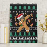 Funny Dabbing Gingerbread Holiday Party Jumper Canvas Wall Art Xmas Holiday Patterns - Wonder Print Shop