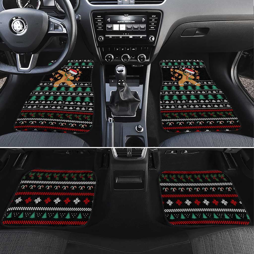 Funny Dabbing Gingerbread Holiday Party Jumper Car Mats Xmas Holiday Patterns - Wonder Print Shop