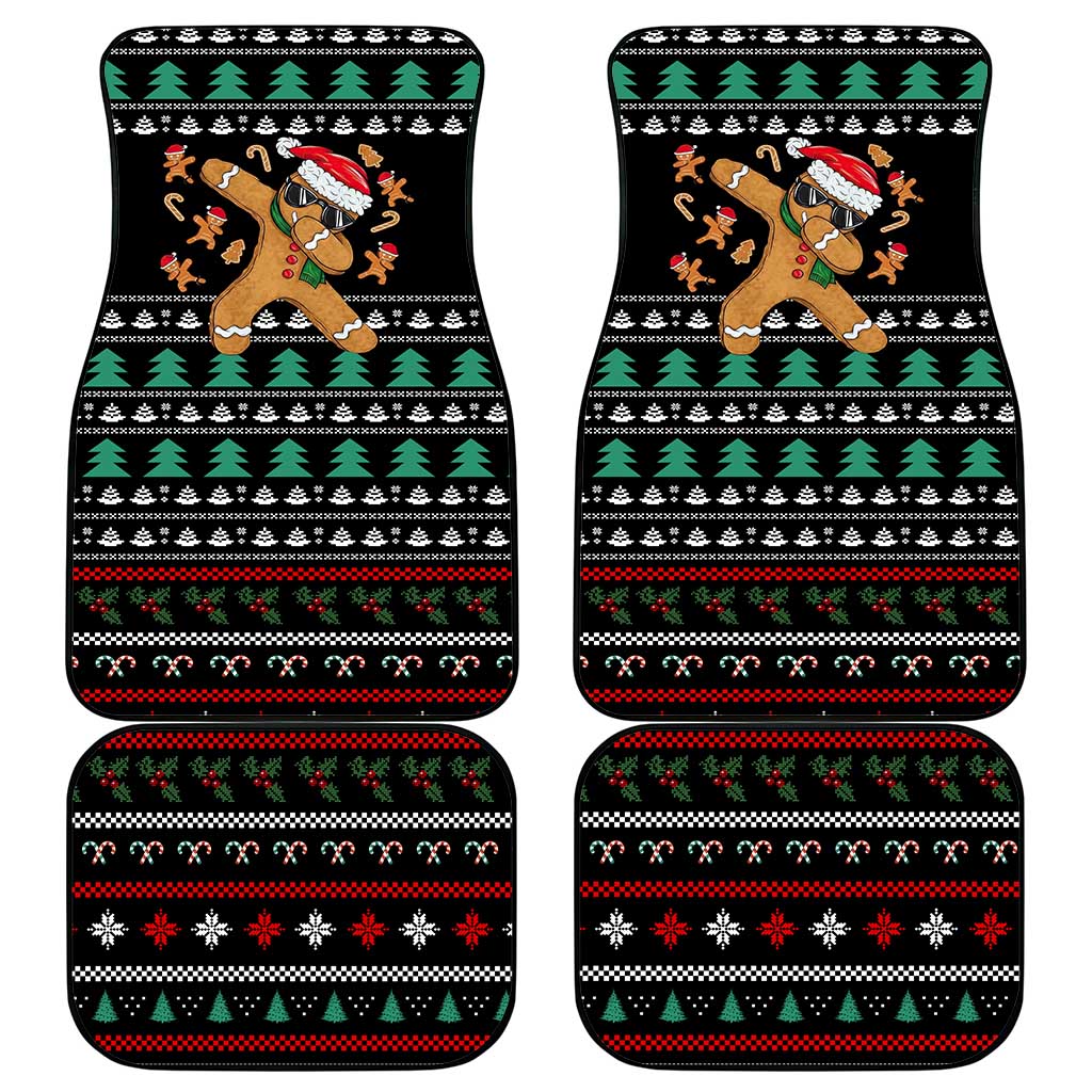 Funny Dabbing Gingerbread Holiday Party Jumper Car Mats Xmas Holiday Patterns - Wonder Print Shop