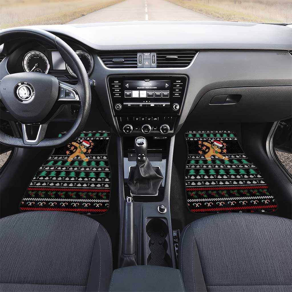 Funny Dabbing Gingerbread Holiday Party Jumper Car Mats Xmas Holiday Patterns - Wonder Print Shop