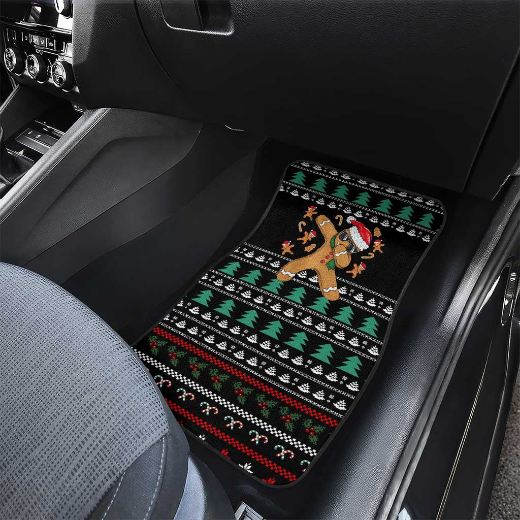 Funny Dabbing Gingerbread Holiday Party Jumper Car Mats Xmas Holiday Patterns - Wonder Print Shop