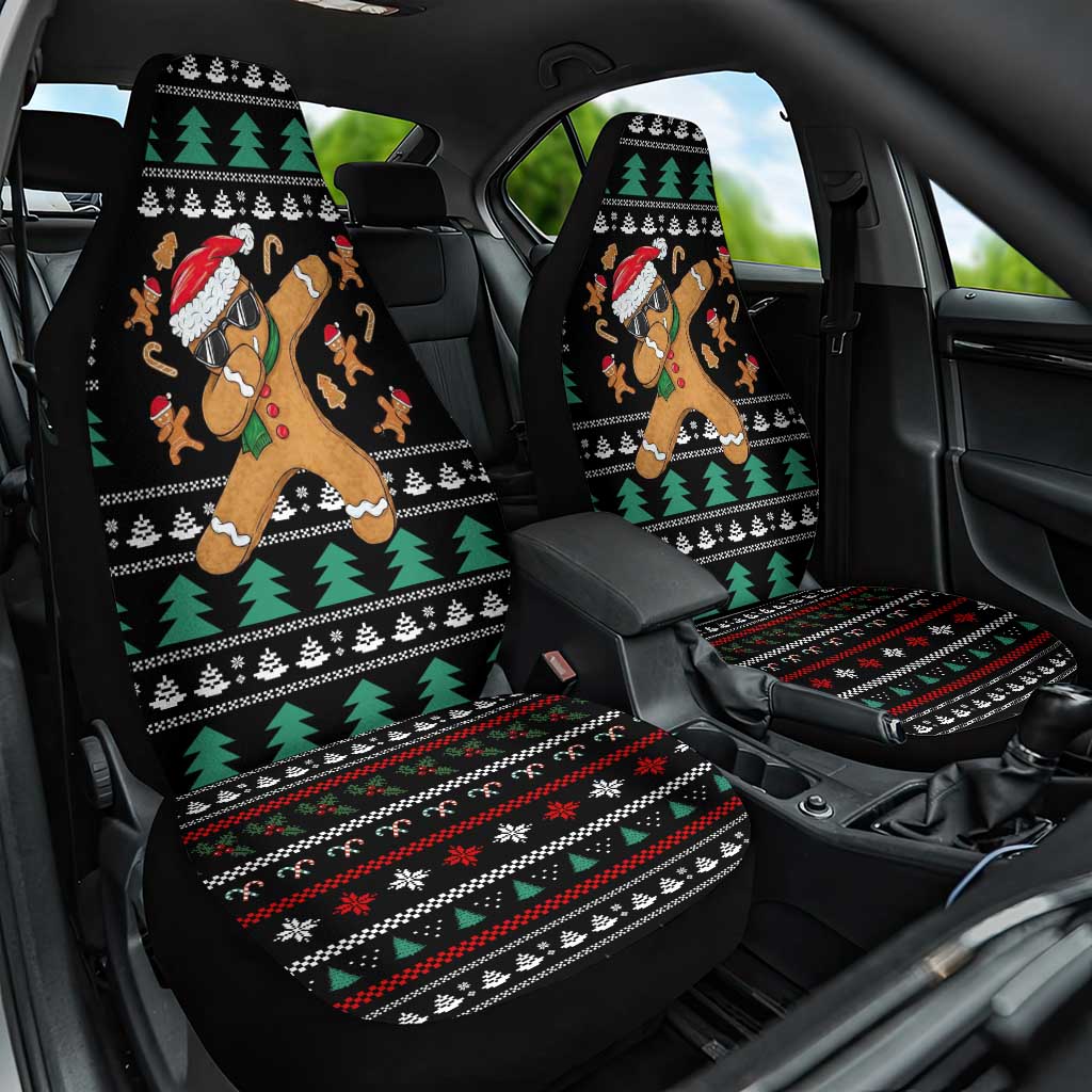 Funny Dabbing Gingerbread Holiday Party Jumper Car Seat Cover Xmas Holiday Patterns - Wonder Print Shop