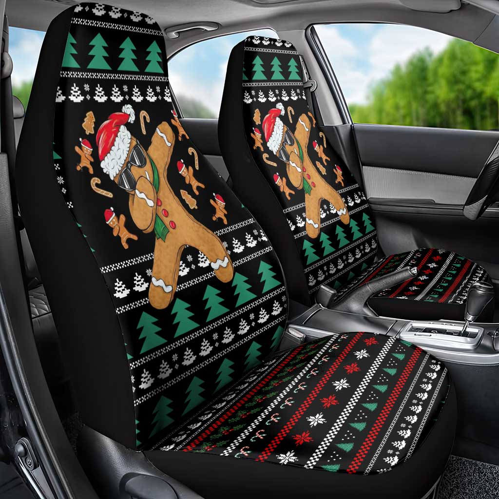 Funny Dabbing Gingerbread Holiday Party Jumper Car Seat Cover Xmas Holiday Patterns - Wonder Print Shop