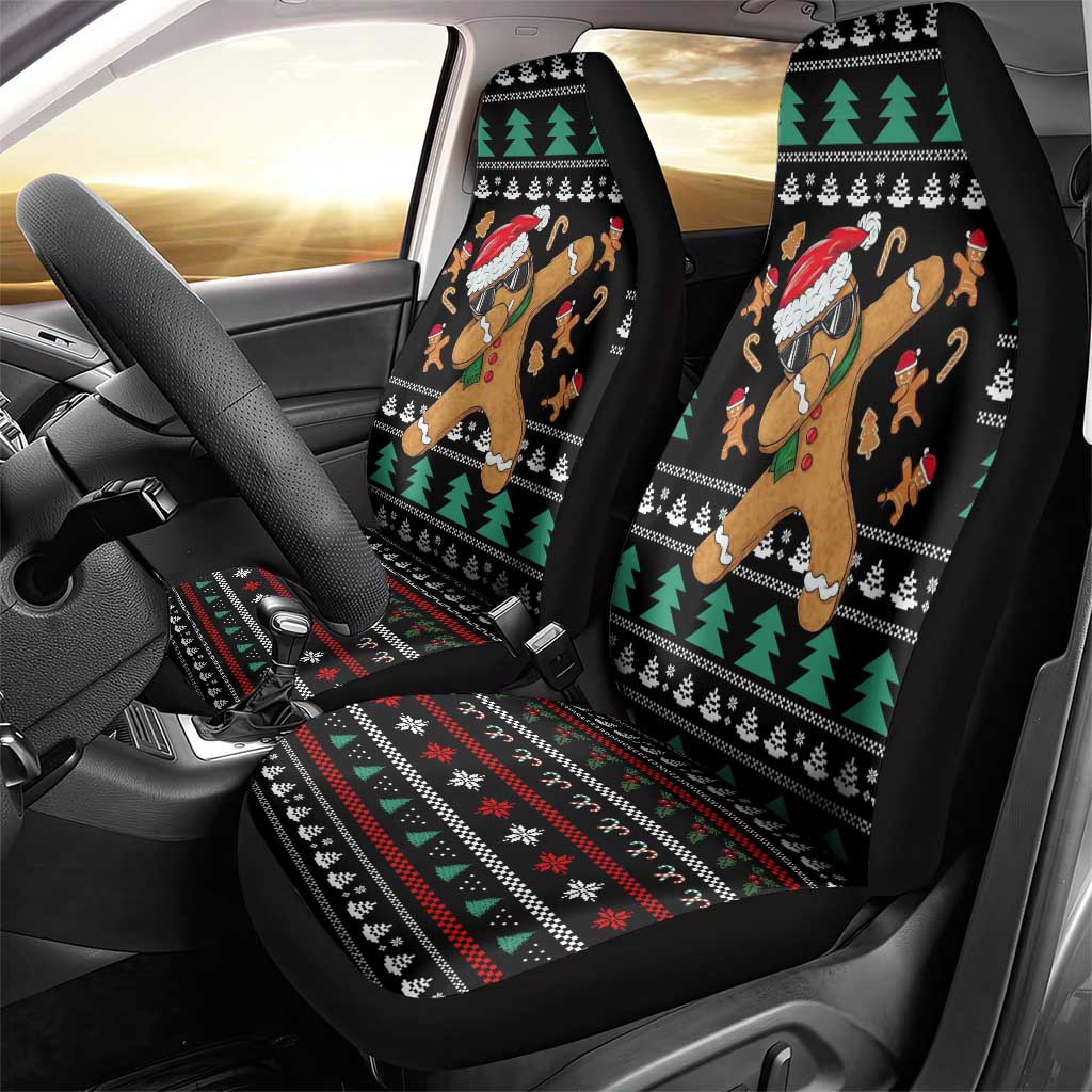 Funny Dabbing Gingerbread Holiday Party Jumper Car Seat Cover Xmas Holiday Patterns - Wonder Print Shop