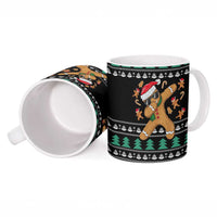 Funny Dabbing Gingerbread Holiday Party Jumper Ceramic Mug Xmas Holiday Patterns - Wonder Print Shop
