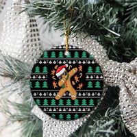 Funny Dabbing Gingerbread Holiday Party Jumper Ceramic Ornament Xmas Holiday Patterns - Wonder Print Shop