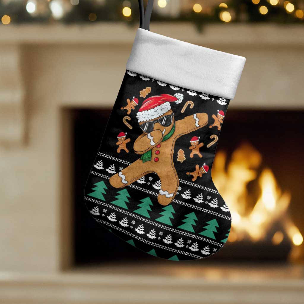 Funny Dabbing Gingerbread Holiday Party Jumper Christmas Stocking Xmas Holiday Patterns - Wonder Print Shop