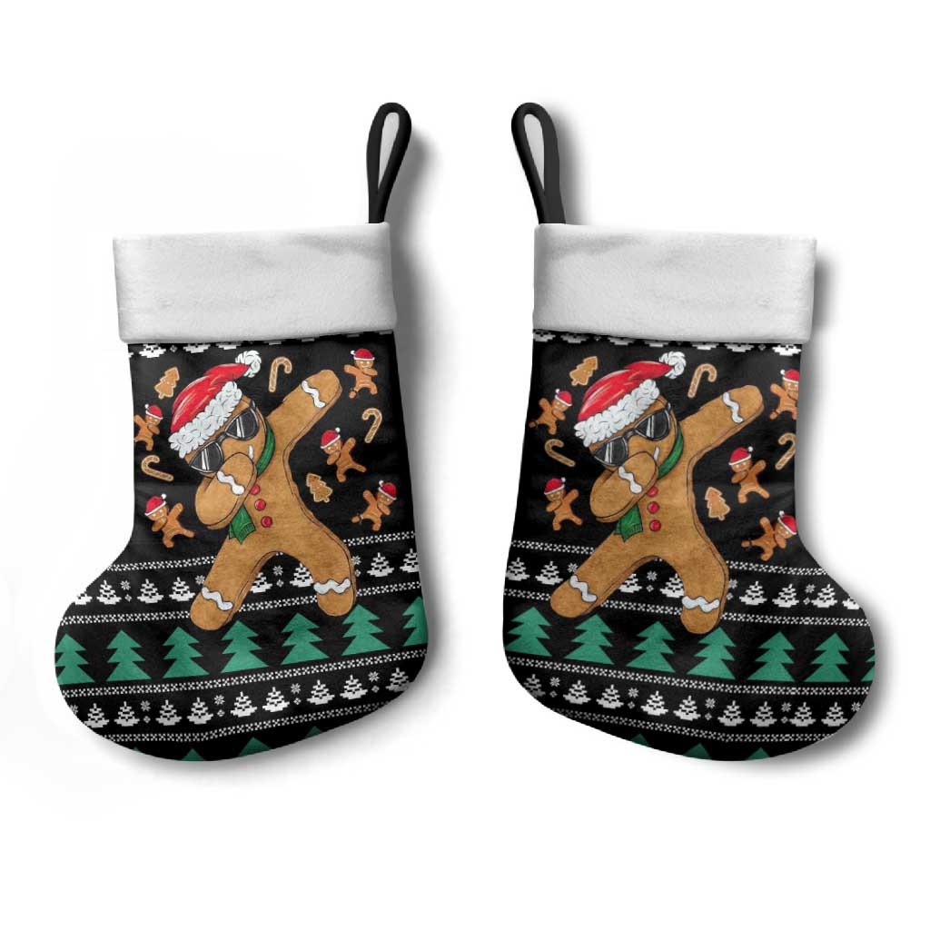 Funny Dabbing Gingerbread Holiday Party Jumper Christmas Stocking Xmas Holiday Patterns - Wonder Print Shop