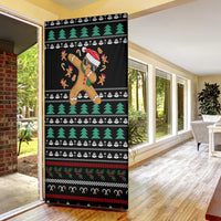 Funny Dabbing Gingerbread Holiday Party Jumper Door Cover Xmas Holiday Patterns - Wonder Print Shop