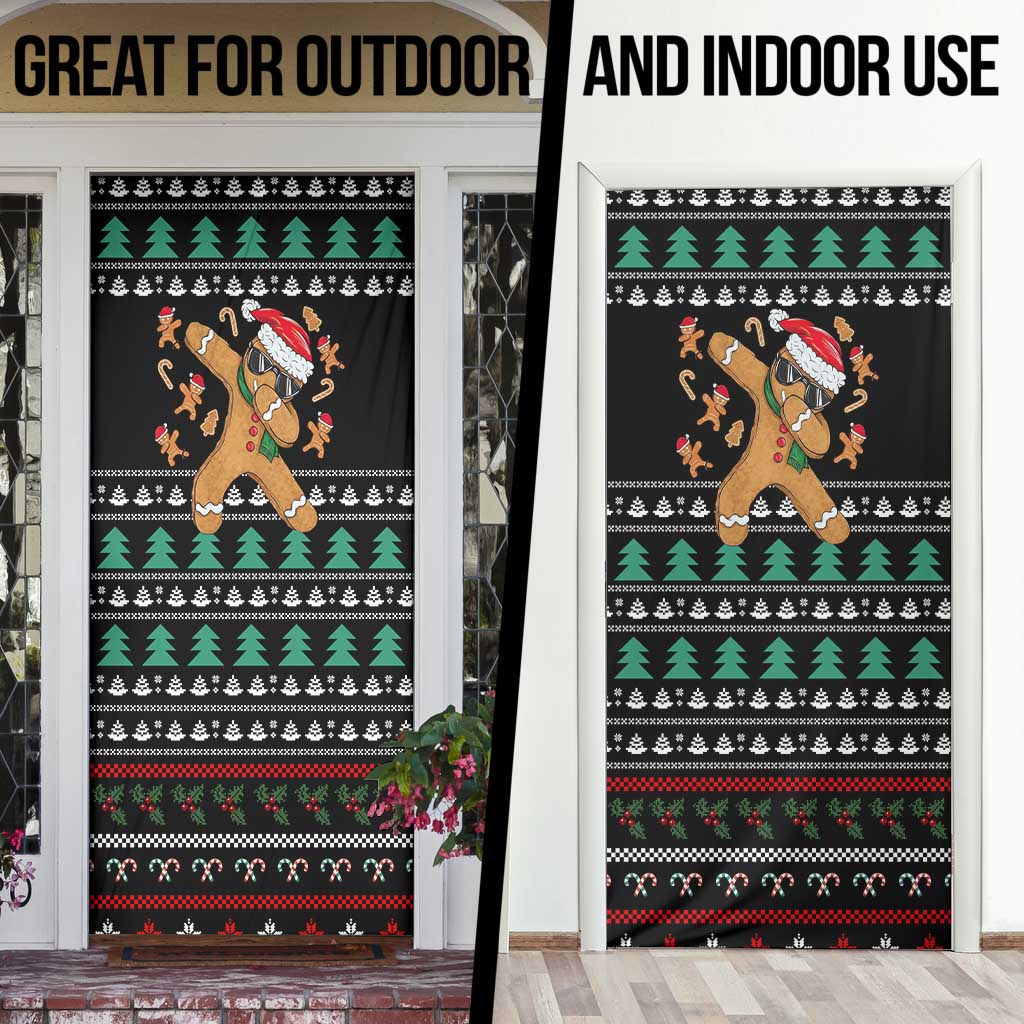 Funny Dabbing Gingerbread Holiday Party Jumper Door Cover Xmas Holiday Patterns - Wonder Print Shop