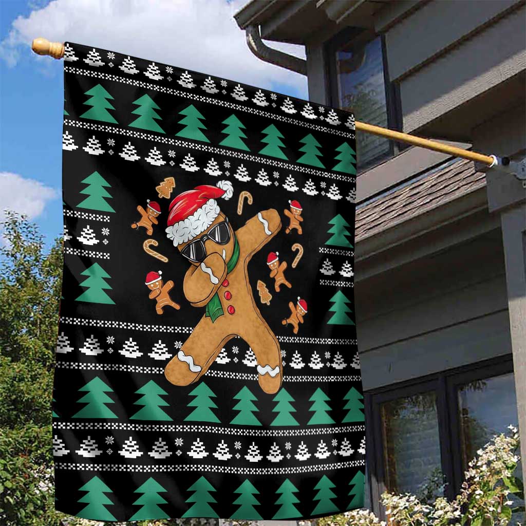 Funny Dabbing Gingerbread Holiday Party Jumper Garden Flag Xmas Holiday Patterns - Wonder Print Shop