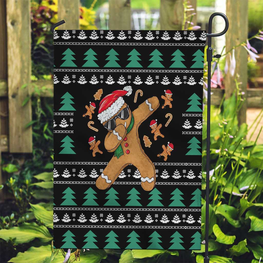 Funny Dabbing Gingerbread Holiday Party Jumper Garden Flag Xmas Holiday Patterns - Wonder Print Shop