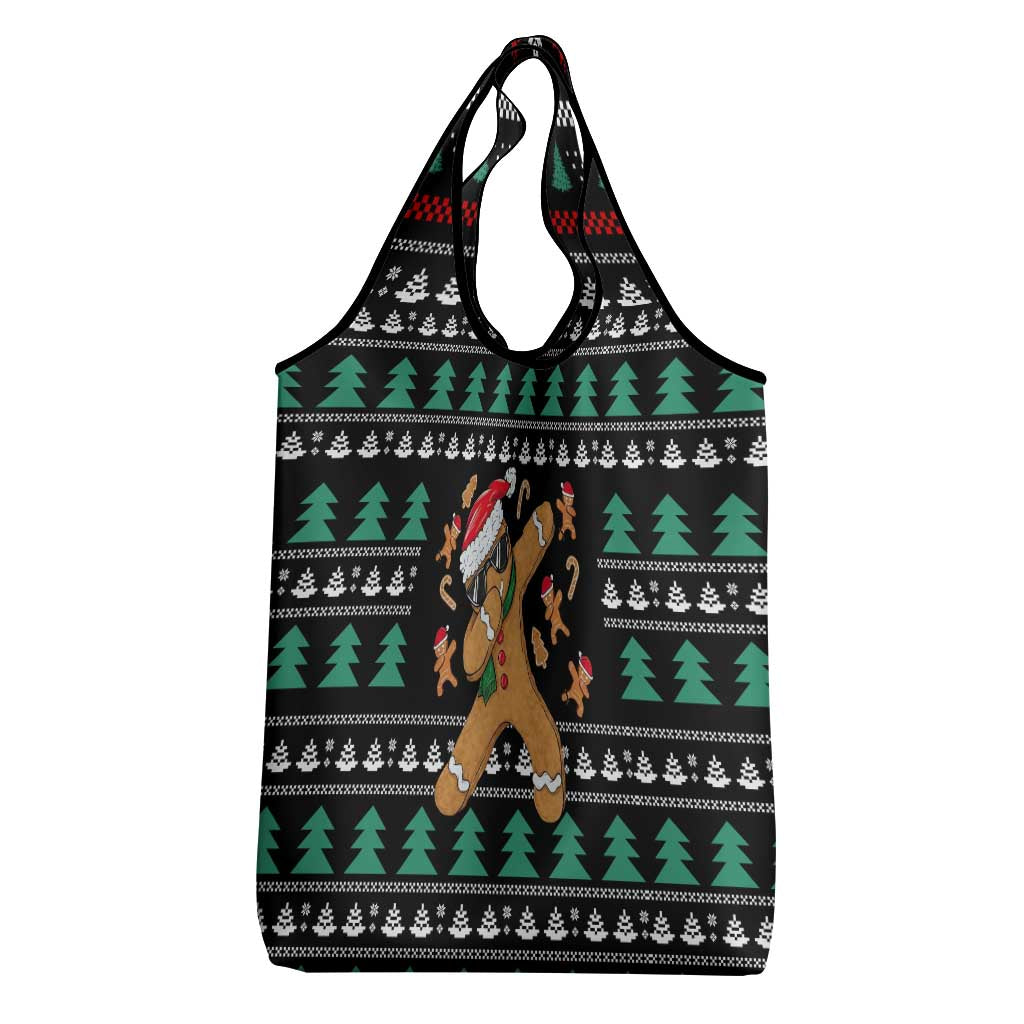 Funny Dabbing Gingerbread Holiday Party Jumper Grocery Bag Xmas Holiday Patterns - Wonder Print Shop