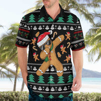 Funny Dabbing Gingerbread Holiday Party Jumper Hawaiian Shirt Xmas Holiday Patterns - Wonder Print Shop