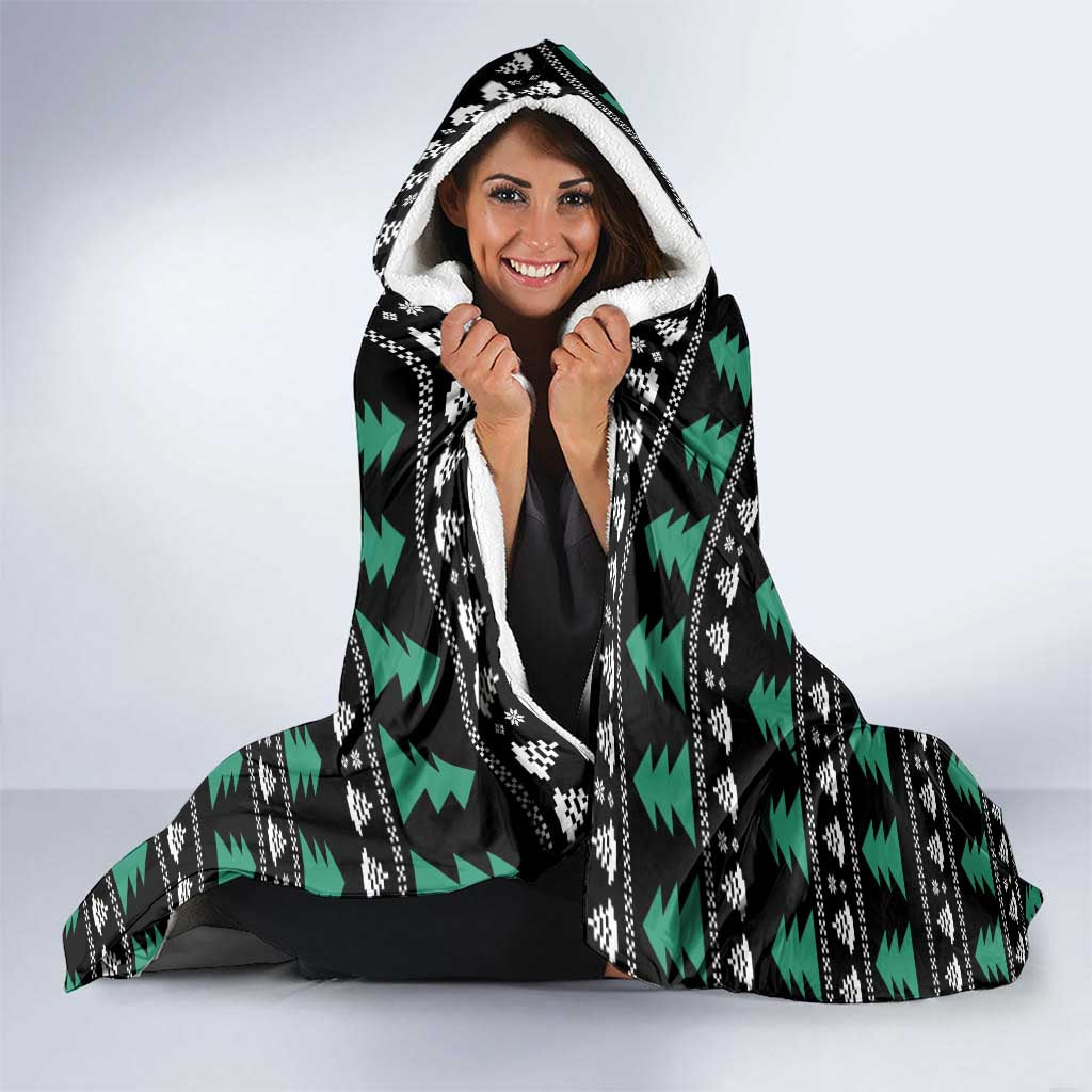 Funny Dabbing Gingerbread Holiday Party Jumper Hooded Blanket Xmas Holiday Patterns - Wonder Print Shop
