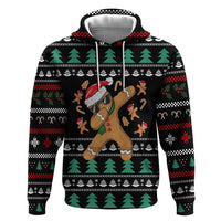 Funny Dabbing Gingerbread Holiday Party Jumper Hoodie Xmas Holiday Patterns - Wonder Print Shop
