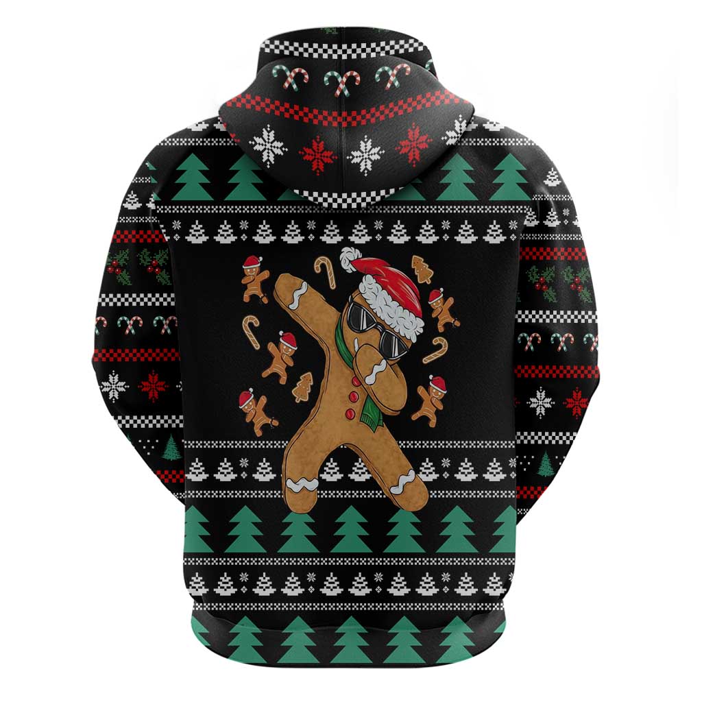Funny Dabbing Gingerbread Holiday Party Jumper Hoodie Xmas Holiday Patterns - Wonder Print Shop