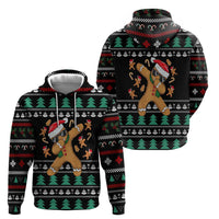 Funny Dabbing Gingerbread Holiday Party Jumper Hoodie Xmas Holiday Patterns - Wonder Print Shop
