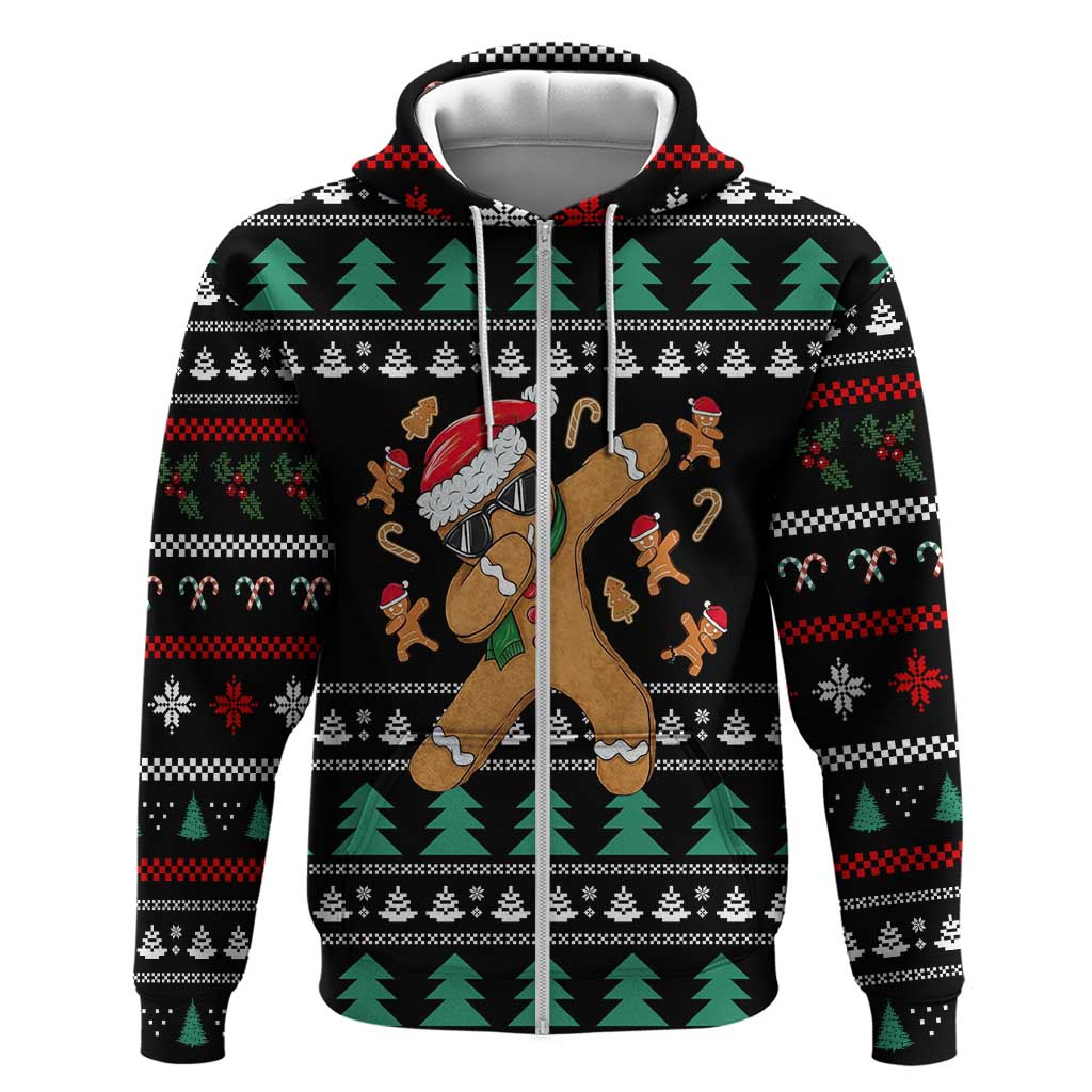 Funny Dabbing Gingerbread Holiday Party Jumper Hoodie Xmas Holiday Patterns - Wonder Print Shop