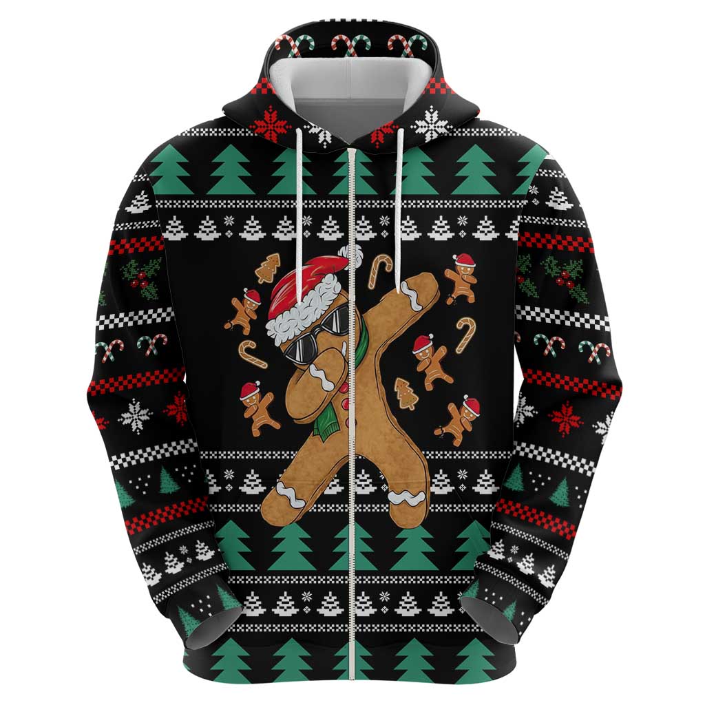 Funny Dabbing Gingerbread Holiday Party Jumper Hoodie Xmas Holiday Patterns - Wonder Print Shop