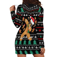 Funny Dabbing Gingerbread Holiday Party Jumper Hoodie Dress Xmas Holiday Patterns - Wonder Print Shop