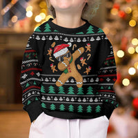 Funny Dabbing Gingerbread Holiday Party Jumper Kid Ugly Christmas Sweater Xmas Holiday Patterns - Wonder Print Shop