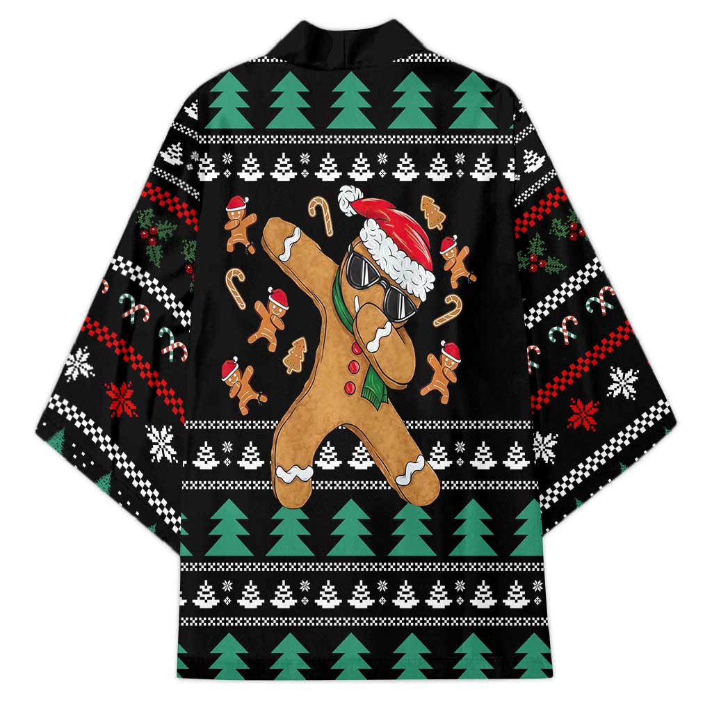 Funny Dabbing Gingerbread Holiday Party Jumper Kimono Xmas Holiday Patterns - Wonder Print Shop