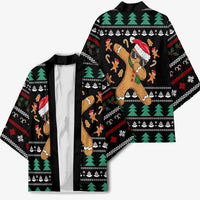 Funny Dabbing Gingerbread Holiday Party Jumper Kimono Xmas Holiday Patterns - Wonder Print Shop