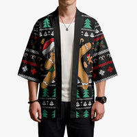 Funny Dabbing Gingerbread Holiday Party Jumper Kimono Xmas Holiday Patterns - Wonder Print Shop