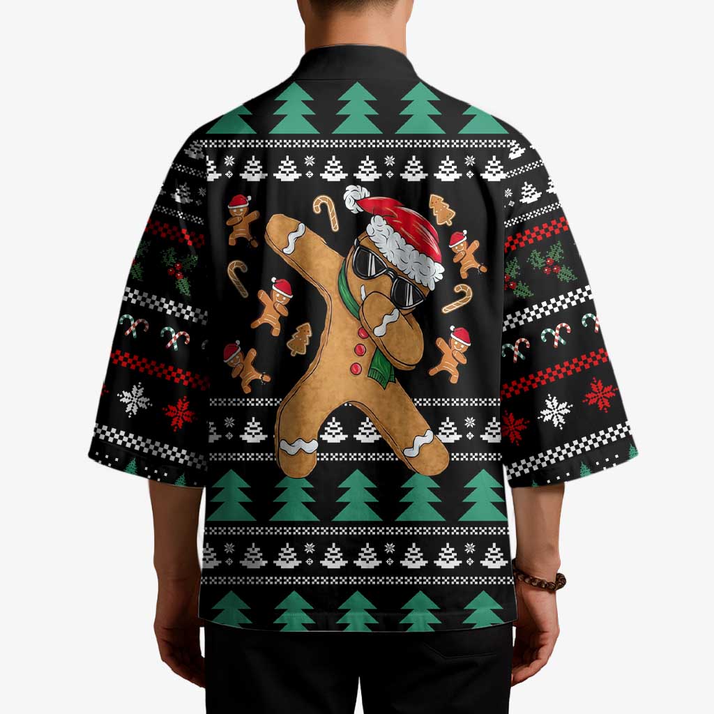 Funny Dabbing Gingerbread Holiday Party Jumper Kimono Xmas Holiday Patterns - Wonder Print Shop