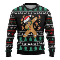 Funny Dabbing Gingerbread Holiday Party Jumper Ugly Christmas Sweater Xmas Holiday Patterns - Wonder Print Shop