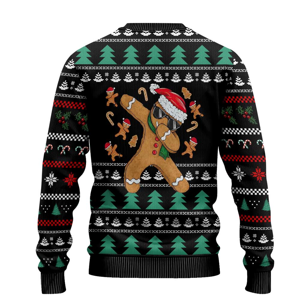 Funny Dabbing Gingerbread Holiday Party Jumper Ugly Christmas Sweater Xmas Holiday Patterns - Wonder Print Shop